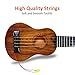 QDH Kids Toy Ukulele, Kids Guitar Musical Toy,17 Inch 4 Steel Strings, with Pick,Early Educational Learning Musical Instrument Gift for Preschool Children(Wooden Color) (17inch)