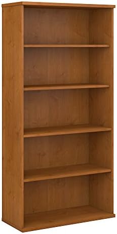 Bush Business Furniture Series C 36W 5 Shelf Bookcase, Natural Cherry
