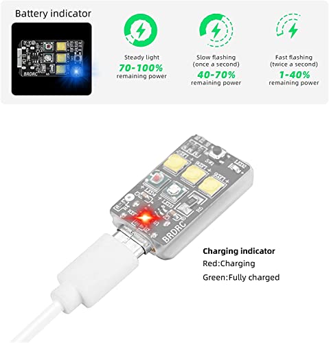 POFET Drone Strobe Light Blinklicht Antikollisions-LED Aufladbar für alle Drohnen Nachtflug Antikollisionslampe Zubehör