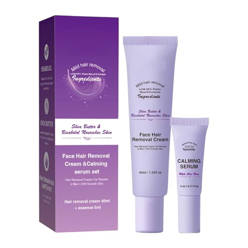 Facial Hair Removal Cream,Cremas Depilatorias Suaves Para La Piel Y No Irritantes,Sets De Cremas Y Sueros Depilatorios Para Las Zonas Perioral Y Facial,Silky Fresh Crema,Piel Suave Y Tersa,40ml.