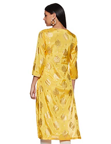 Image of BIBA Women Viscose Straight Fit Straight Printed Kurta