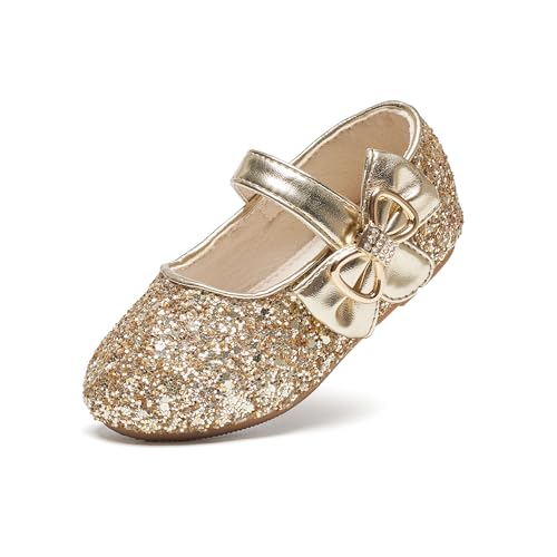 Image of Felix & Flora Toddler Flower Girl Dress Shoes - Baby Girl Ballet Mary Jane Flats for Party School Wedding