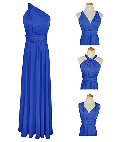 Image of Sexyshine Women's Backless Gown Dress Convertible Multi-Way Wrap Halter Cocktail Dress Bandage Bridesmaid Long Dresses
