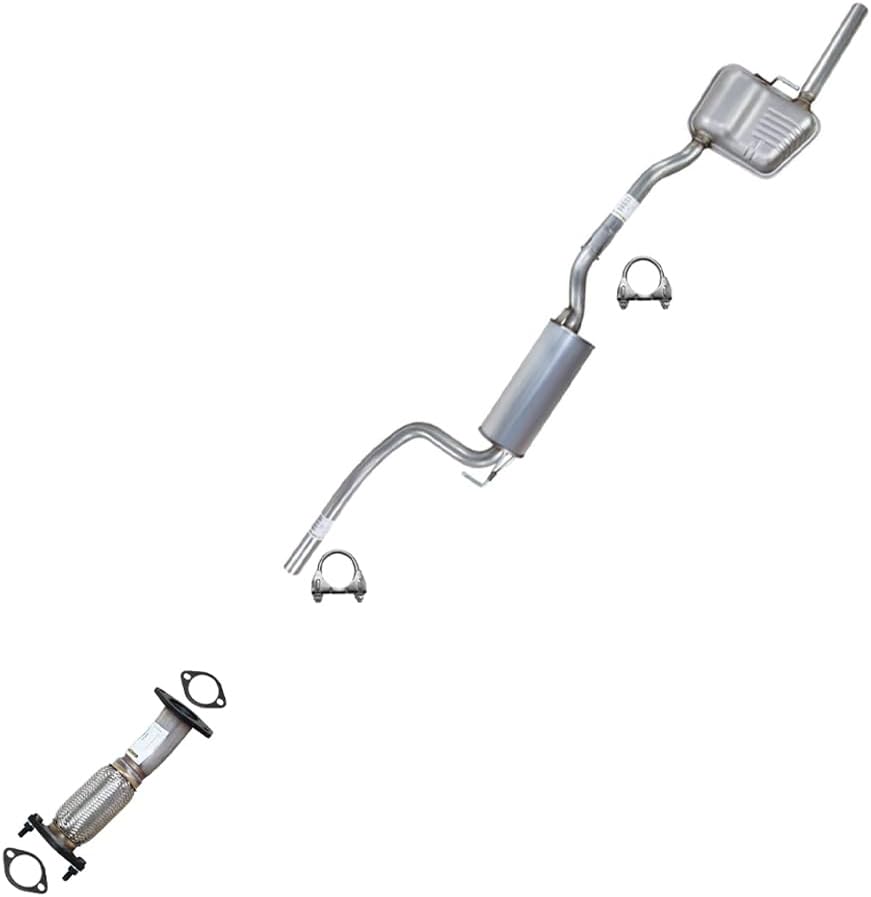 Exhaust Front Flex Pipe, Resonator & Muffler Exhaust Kit Compatible for 2005-2007 Ford Focus 2.0L | Stainless Steel | Northeastern Exhaust | Free Gaskets and Clamps Included | Direct-Fit