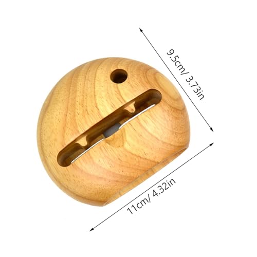 Soporte de teléfono de madera pulida Gatuida con ranura de precisión 2
