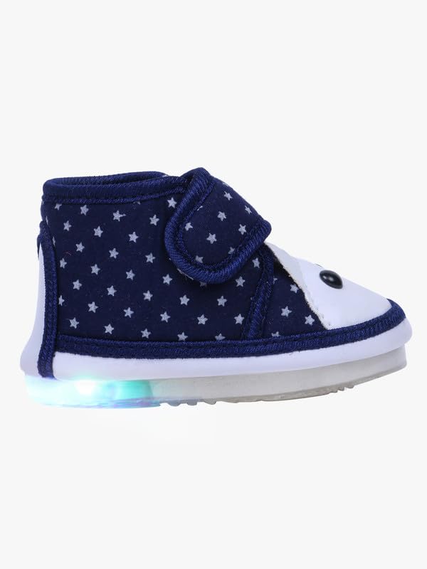 Image of CHIU Kids LED Light Shoes with Chu Chu Music Sound & Small Star Print for Baby Girls and Boys (Age Group - 12-15 Months, 15-18 Months 18-21 Months, 21-24 Months)
