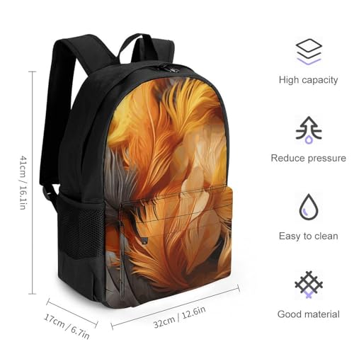 Mochila Deportiva Ligera para Hombre y Mujer Naranja y Oro miniatura 2