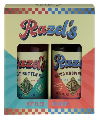 Razel’s Rum Treats Mini Twin Pack: Gereifter Rum trifft auf Erdnussbutter und Brownies! 2 x 50ml