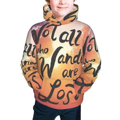 Not All Who Wander Are Lost Kid Hoodies Boys Sweatshirts Girls Pullover with Pocket3