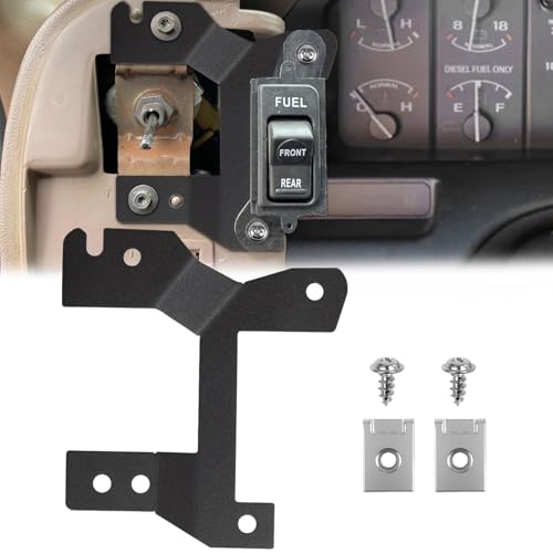 Back Window Dual Fuel Tank Switch Repair Bracket Compatible with 1992-1997 OBS Ford F150 F250 F350 Bronco Dash Switch Panel Bracket