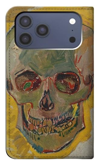 Plus de bris d'écran avec l'étui Van Gogh Skull iPhone 17 Pro Max antichoc en cuir - 2