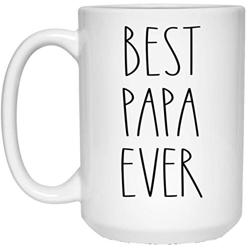 FundingCharlee Best Papa Ever Coffee Mug - Gifts for Christmas, Birthday, Father's Day - Family Present for The Best Papa 15oz