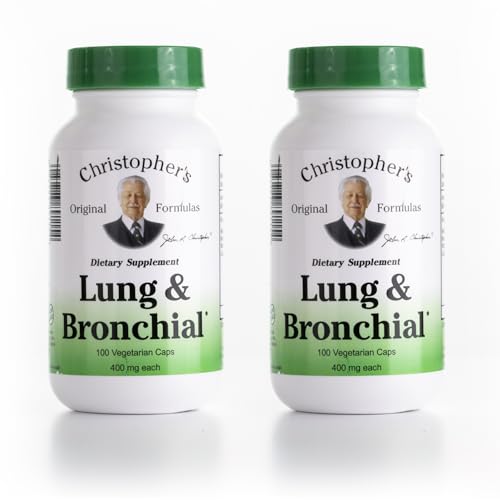 Christophers Original Formulas Lung & Bronchial Formula - Lung Cleanse for Smokers - Supports Respiratory System with Synergistic Blend of Herbs - Pack of 2