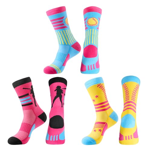Jeasona Athletic Socks for Teen Girls Gifts for Teenager Women Team Volleyball Softball Stuff Accessories
