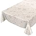 Produktbild ANRO Wachstuchtischdecke Wachstuch Wachstischdecke Tischdecke Weihnachten Schneeflocken Beige 160x140cm