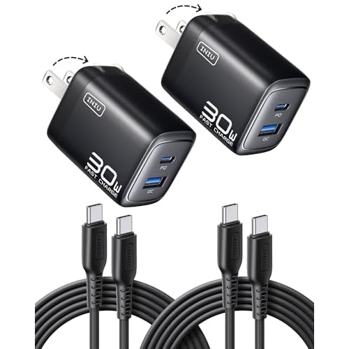 INIU 30W USB-C Charger 2-Pack GaN PD Fast Charging