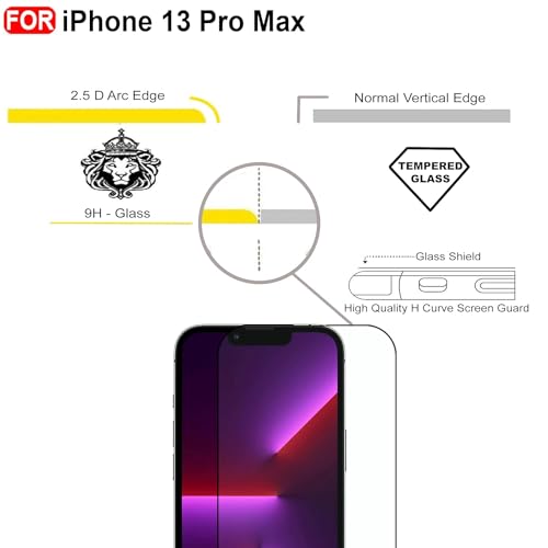 Image of U&I 10H Tempered Glass Screen Protector Compatible for iPhone 13 Pro Max with Edge to Edge Coverage (6.7 Inches)