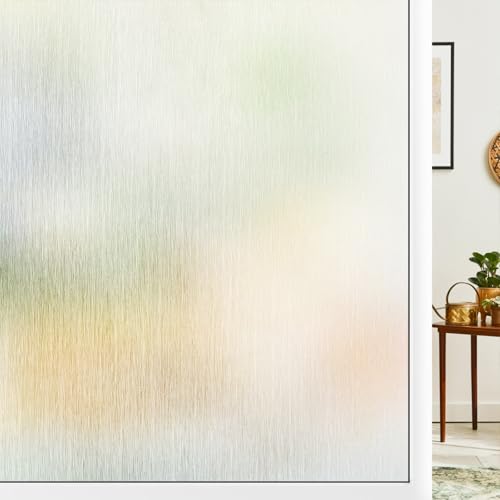 Qualsen Película de privacidad para ventana, esmerilada, autoadhesiva, estática, opaca, cubierta de vinilo anti UV, para ventanas de cristal del hogar y la oficina, 44,3 x 200 cm