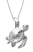 Honolulu Jewelry Company Sterling Silver Turtle Honu Necklace Pendant with 18" Box Chain