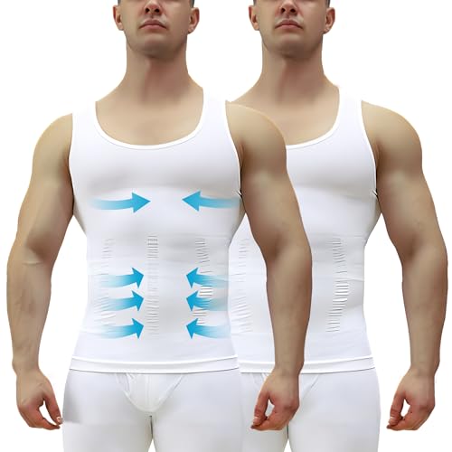 MEETYOO 1/2/3 Pack Men's Shaper Slimming Tank Top Athletic Compression Shirt with Sleeveless Undershirts for Men by MEETYOO - Image 2