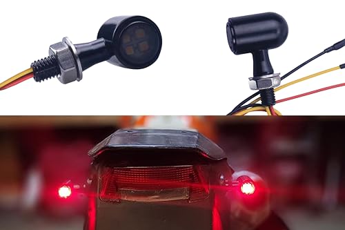 LIUJJYH Universal Motorcycle LED Turn Signals Mini Brake Tail Lights Compatible with Harley K-a-w-a-s-a-k-i Triumph Suzuki Honda Yamaha