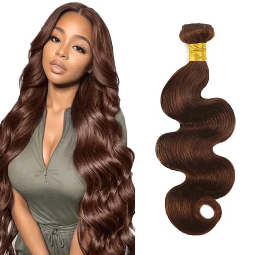 Dark Brown Human Hair Color 4 Body Wave Bundles - Chocolate Brown 34 Inch