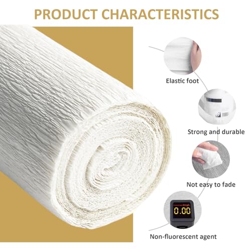 Papier crépon blanc résistant aux déchirures et facile à façonner - 7