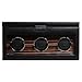 WOLF 457356 Roadster Triple Watch Winder with Cover and Storage, Black