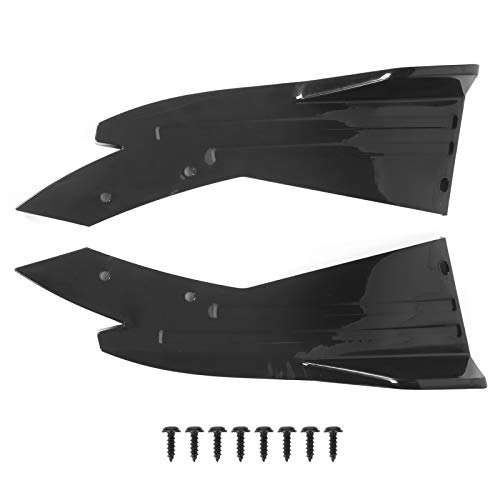 KIRSTHM 2PCS Universal Rear Bumper Lip Diffuser Splitter Canard Protector Front Bumper Lip Body Kit Front Bumper Side Skirt Spoiler Splitter ( Black )