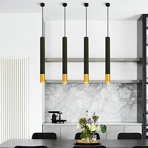 Lámpara colgante de un solo cabezal con tubo largo de aluminio para comedor y barra 5