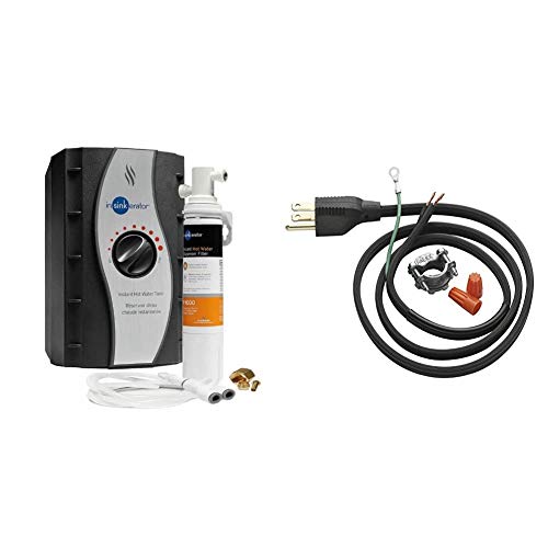 InSinkErator HWT-F1000S GIDDS-301901, One Size, Silver & Garbage Disposal Power Cord Kit, CRD-00