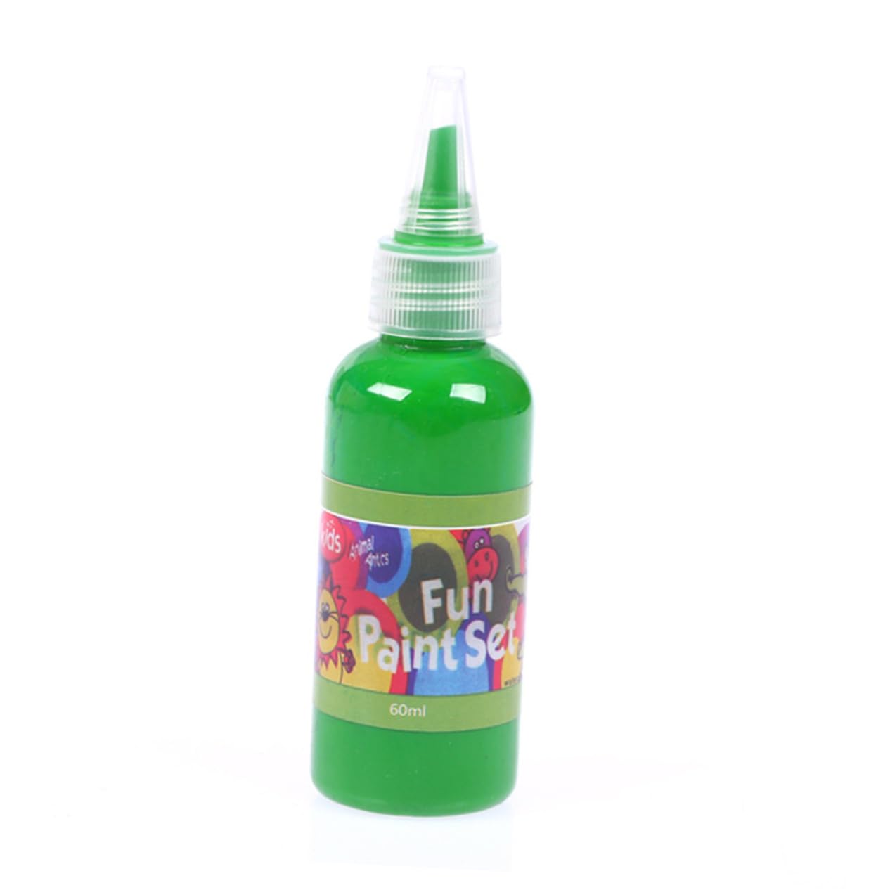NUOBESTY 12 Colores 60ml Conjunto De Pintura De Kit De Manualidades Boquilla Para Dibujar y Pintar Dedos