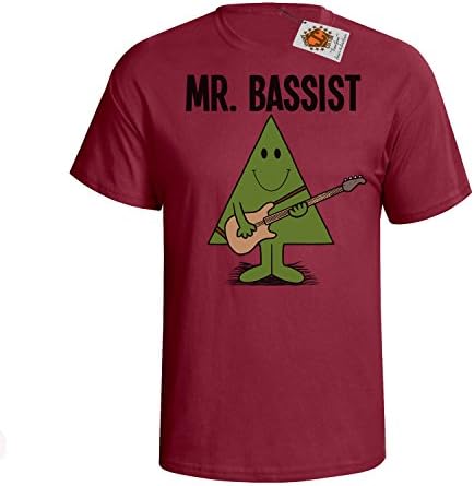 `Mr Bassist` mens hobbies/occupations perfect bass guitar gift t shirt [Apparel] Burgundy Apparel
