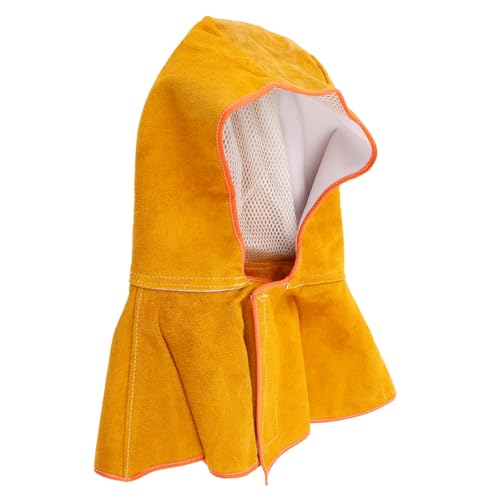 ARTIBETTER Welding Hood Flame-retardant Cowhide Cap for Men Women and Neck for Welding Work and Comfortable Design Random Inner