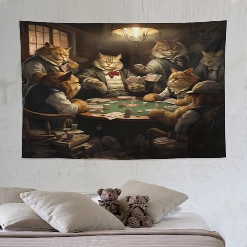 Tapisserie murale chat mignon tenture polyester serviette murale grande taille chambre