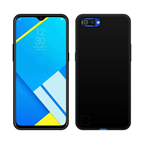 Image of Case Creation Compatible with Realme C2 2019 Back case, Realme C2 Slim Flexible Smart Look case with 360 Camera All Angle Protection (Pure Black)