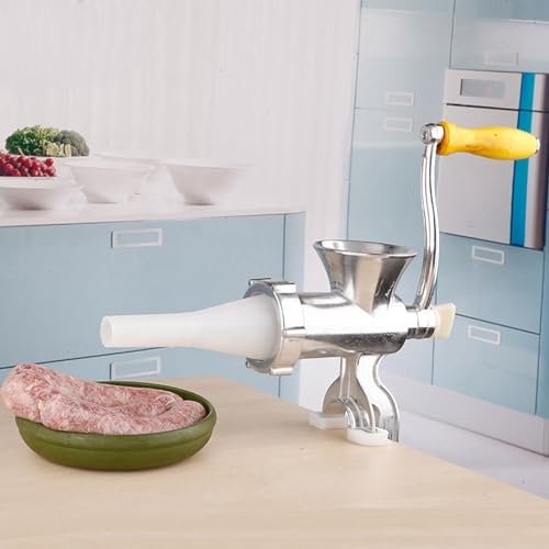 TOPINCN Picadora de Carne Manual, Máquina Trituradora de Pimienta de Aleación de Aluminio Eficiente, Herramientas de Cocina para Uso Doméstico con Largo