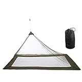 [Tamaño] --- 220 cm (largo) x 120 cm (ancho) x 100 cm (alto). La forma triangular te hace sentir más cómodo con mosquiteros, y su tamaño es ideal para camas individuales de camping.