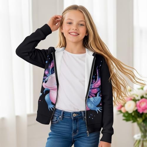 Zipper Hoodie Sweatshirt for Girls 6-16 Winter Pullover Hooded Jacket Coat Cute Graphic Top Warm Fall Outfits3