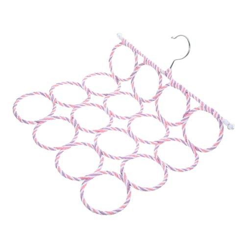 PEPLAYTAL Organizador de Pañuelos y Cinturones con Anillos Plegable para Armario Soporte Resistente y Ligero para Almacenamiento de Fulares y Corbatas