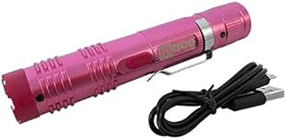 Mace Brand Compact Stun Flashlight, Features Powerful LED Light with 3 modes, Includes Belt Clip and Power Cord, Great for Self-Defense, Pink