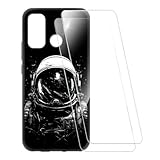 ESCAMOT Coque Imprimée + 2 Protections Verre Trempé Compatible avec Tecno Camon 16S, Coque Souple Anti-Choc et Film HD Clair (Astronaute) ESCAMOT Coque Imprimée + 2 Protections Verre Trempé Compatible avec Tecno Camon 16S, Coque Souple Anti-Choc et Film HD Clair (Astronaute)