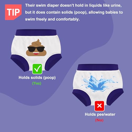 Image of BIG ELEPHANT Baby Swim Diapers 3-Pack, Reusable Swimming Diapers