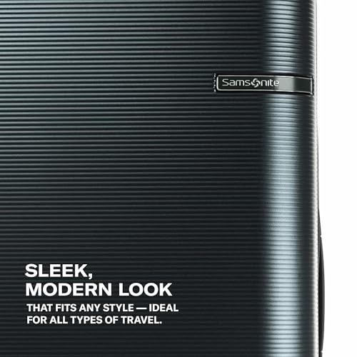 Image of Samsonite Trolley Bag Spinner Suitcase for Travel | Staren 75 Cms Polycarbonate Hardsided Large Check-in Luggage 8 Wheels Trolley Bag, Matte Green