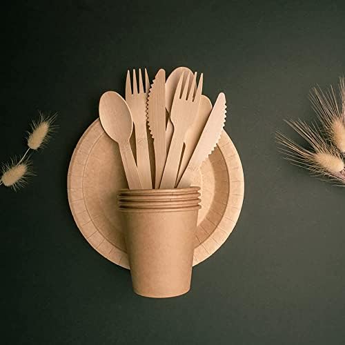 ezkart | Set of 100 |Disposable Wooden Cutleries, Suitable for Various Purpose Like Parties, Picnics, and Celebrations etc- PATENTED (Wooden Knife- 100)
