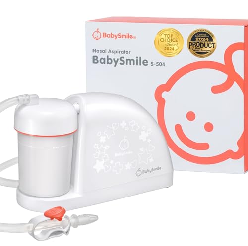 Image of BabySmile – Baby Nasal Aspirator for S-504 Models | BPA-Free Electric Nose Cleaner for Mucus, Snot & Boogers | Simple Controls & Easy-to-Clean Parts | Infant & Toddler Nose Care