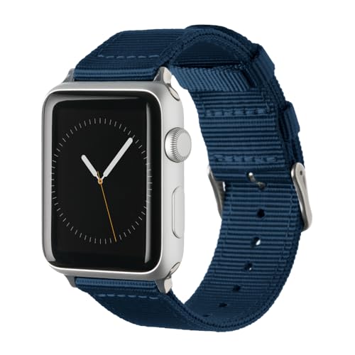Ya en manzanajugosa.com: Archer Watch Straps - Correas de Nailon Premium para Apple Watch (Azul Marino/Acero Inoxidable, 44/45/46/49mm)