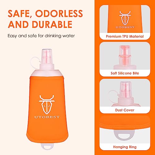 UTOBEST Soft Flask Running Water Bottle Collapsible Water Bottle for Trail Running Hydration Pack Hiking Cycling Climbing 250ML - Image 4