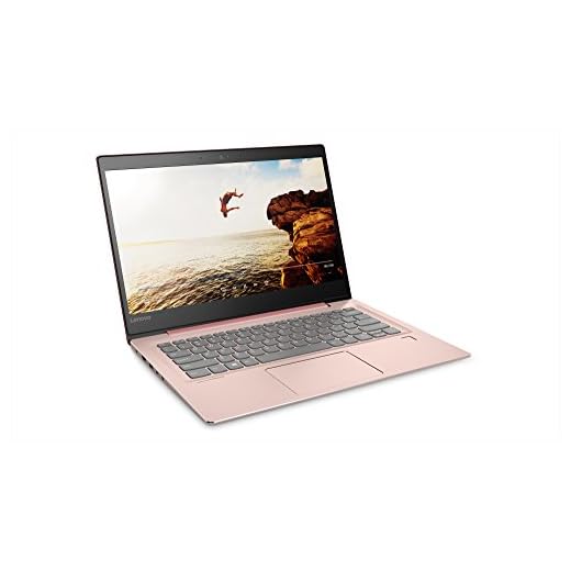 Lenovo 520S-14IKB - Ordenador portátil 14" FullHD (Intel Core i3-7130U, 4GB de RAM, 128GB SSD, Windows 10) rosa - Teclado QWERTY español