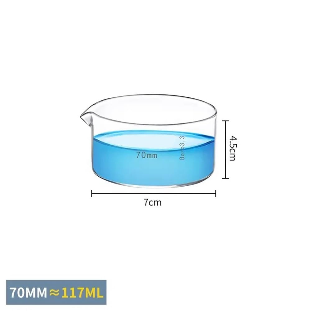 Vetreria da laboratorio Piatto di cristallizzazione in vetro con bocca, fondo piatto, resistente, parete spessa, vetreria sperimentale(150mm 1pcs)